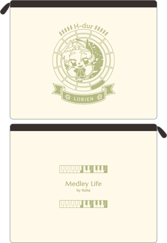 【調性記念日制定応援】調性さんフラットポーチ(よせあつめライフ)