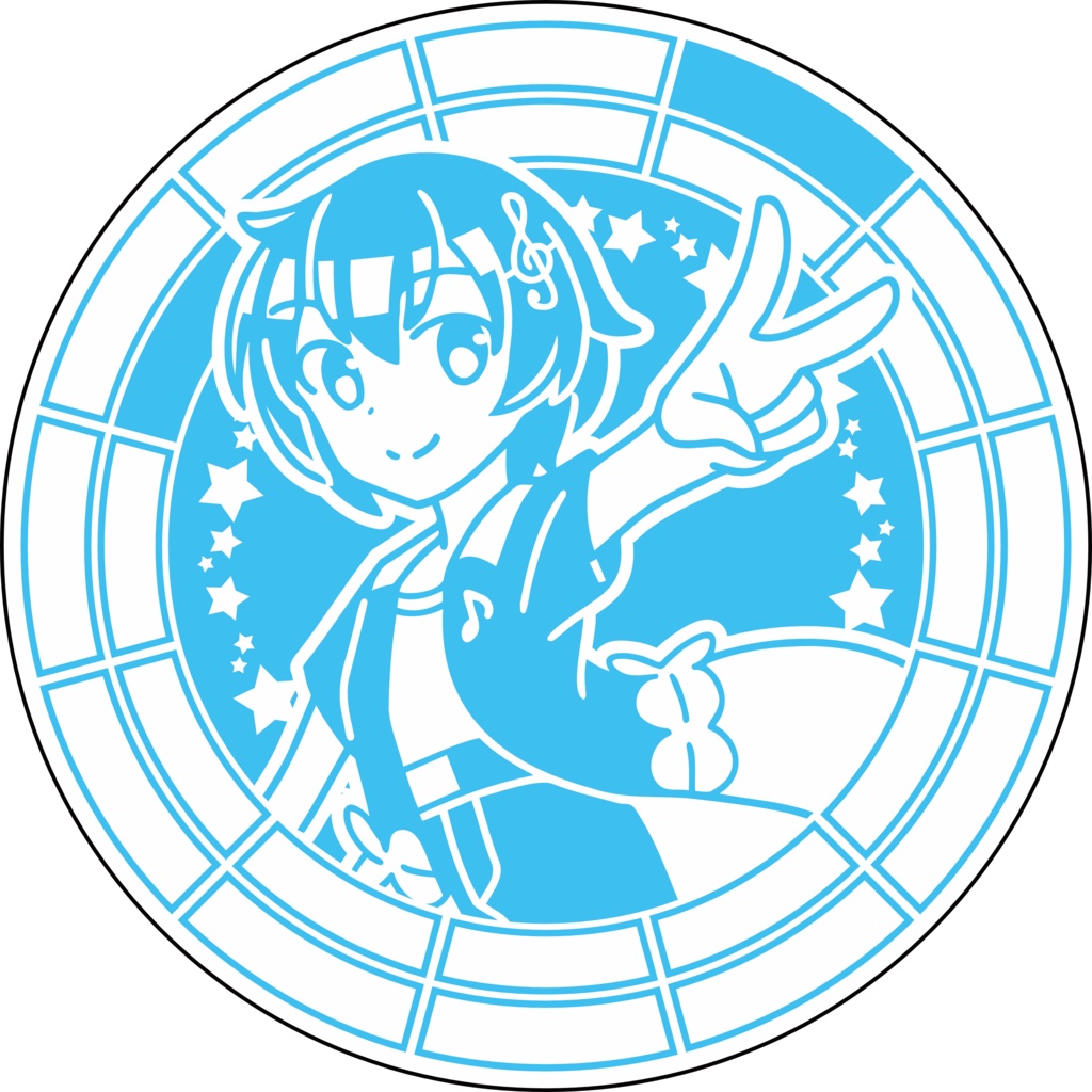 【調性記念日制定応援】調性さん缶バッジ(クロマティックレインボー)