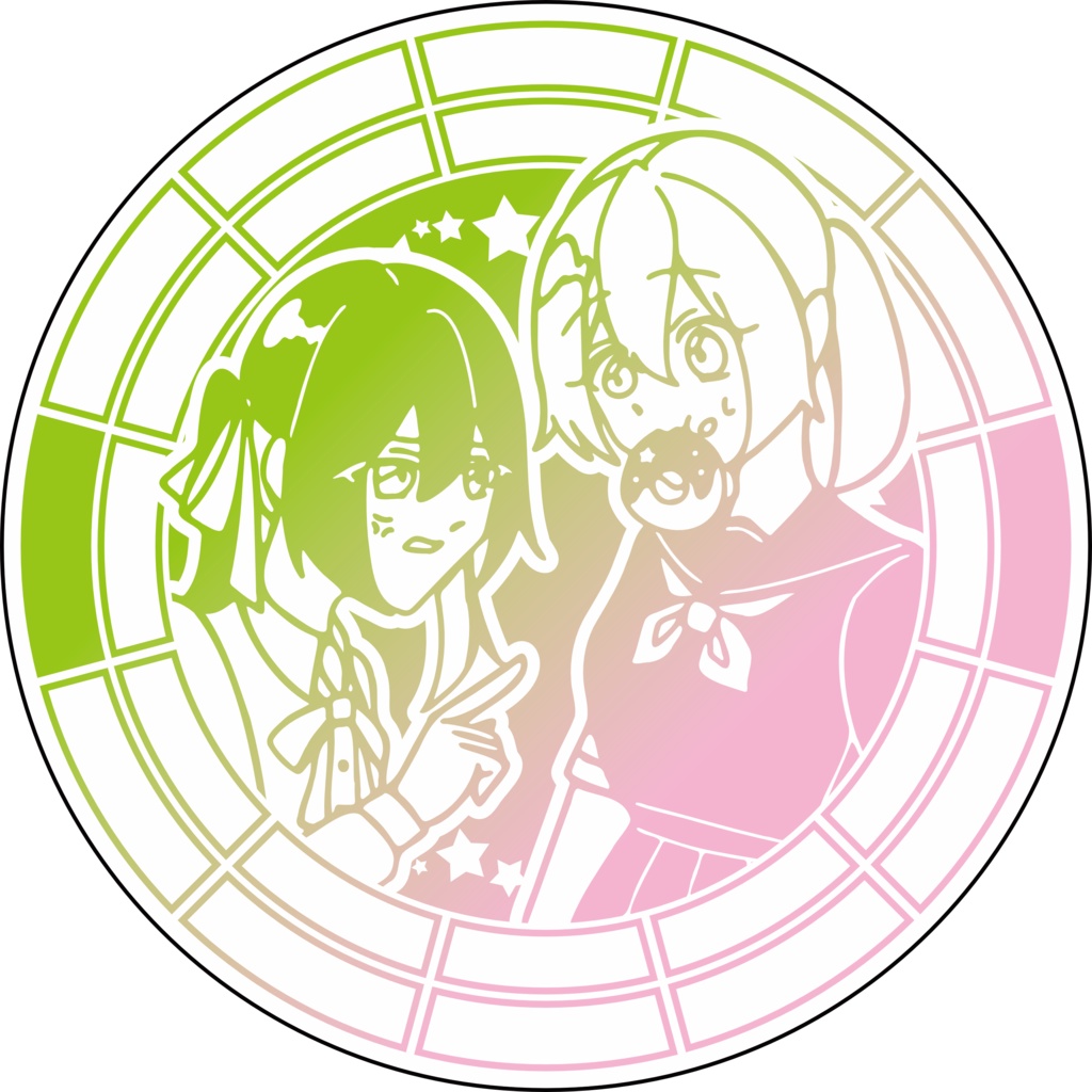 【調性記念日制定応援】調性さん缶バッジ(表月裏月)