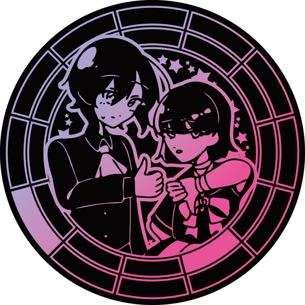 【調性記念日制定応援】調性さん缶バッジ(表月裏月)