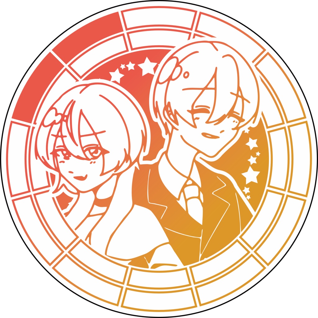 【調性記念日制定応援】調性さん缶バッジ(表月裏月)