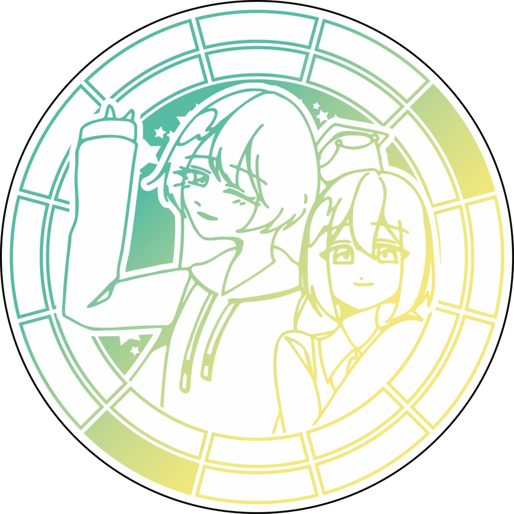 【調性記念日制定応援】調性さん缶バッジ(表月裏月)