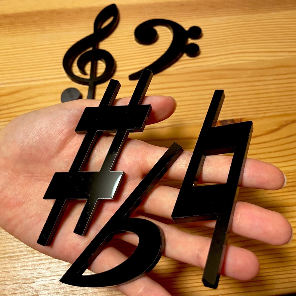 【調性記念日制定応援】調号&音部記号アクリルオブジェ