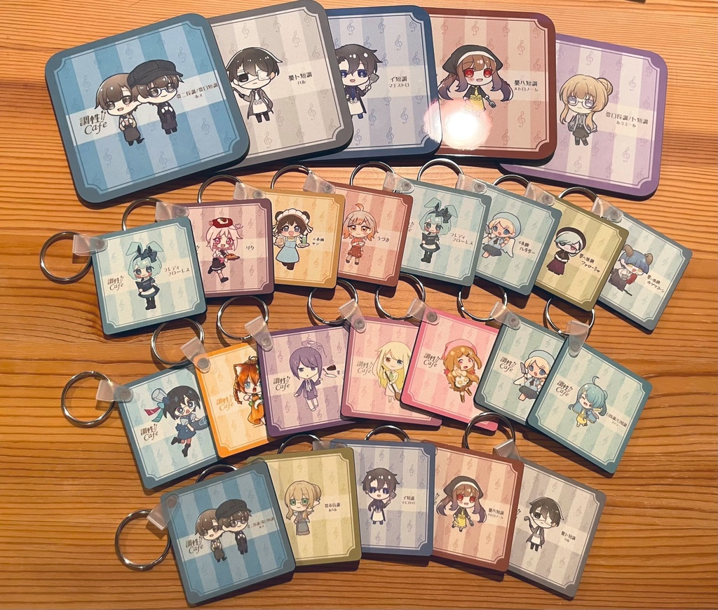 【調性カフェ】ハードボード製コースター(トナリ▷メロディーズ)