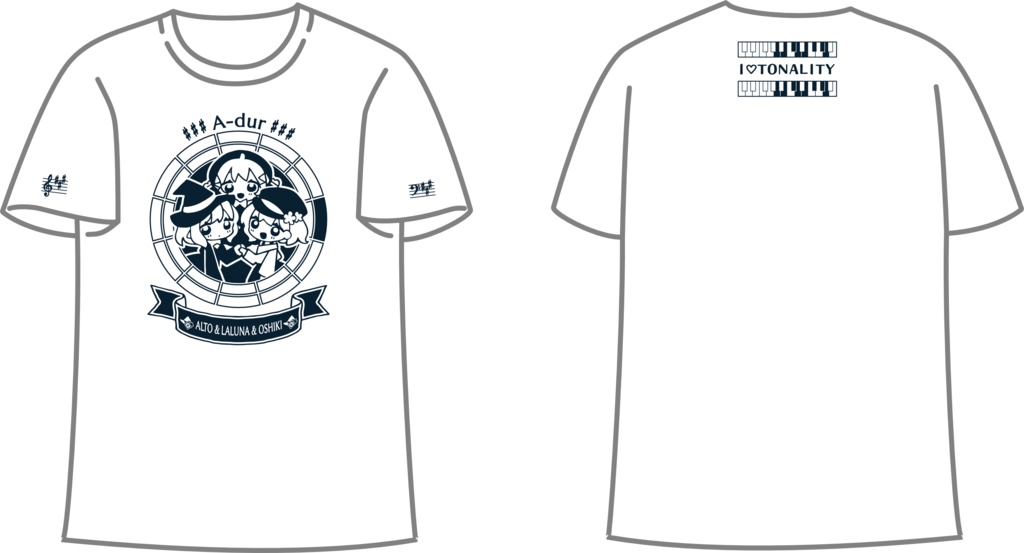 【晴いちばん調性擬人化プロジェクト】調性さんTシャツ(頑張り屋さん)