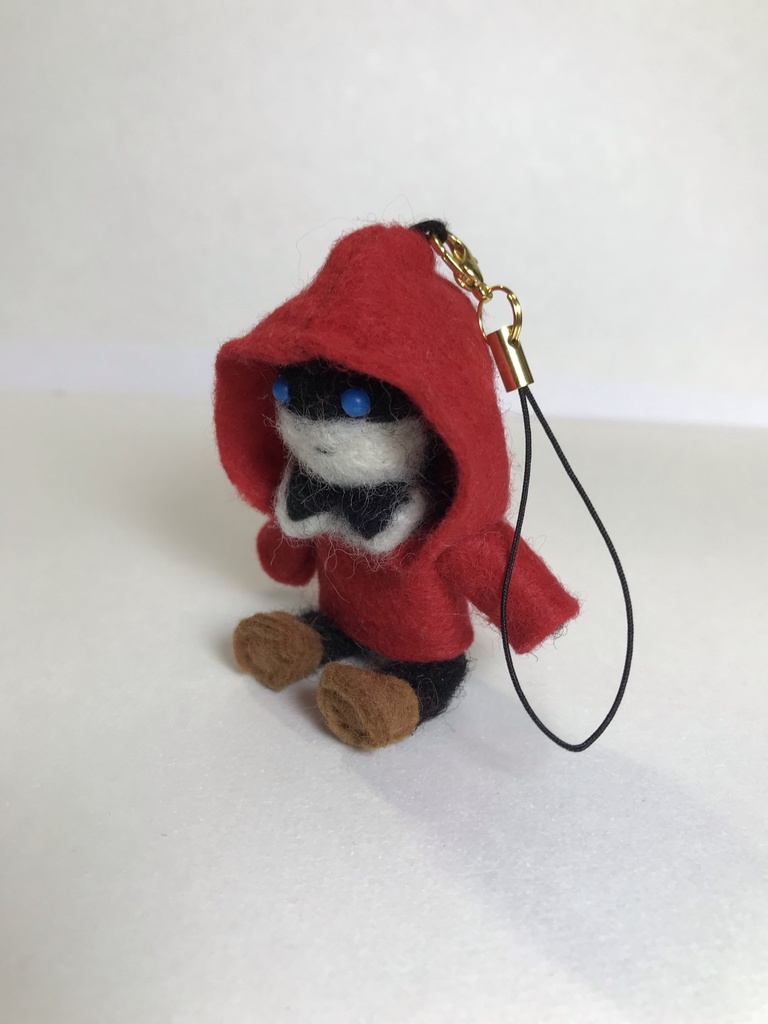 赤フードの羊毛フェルト人形