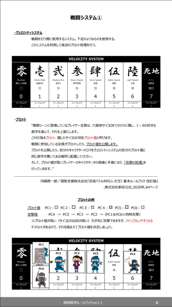 シノビガミ模擬戦用ルールブックver1.3