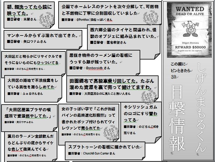 大田区資源循環イメージキャラクター「しげんまもるくん」ファンブック