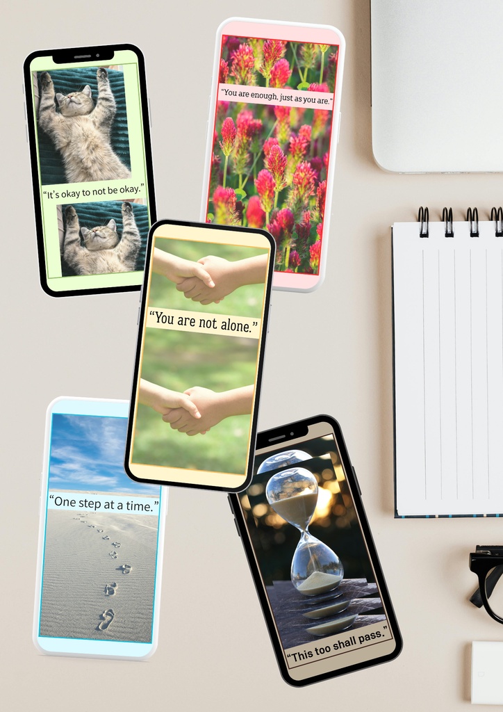 【Canva】Healing Words.（癒しの言葉）スマホ壁紙① 
