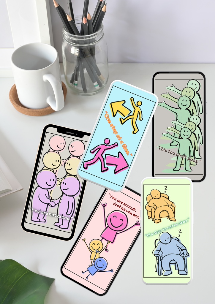 【Canva】Healing Words.(癒しの言葉)スマホ壁紙②