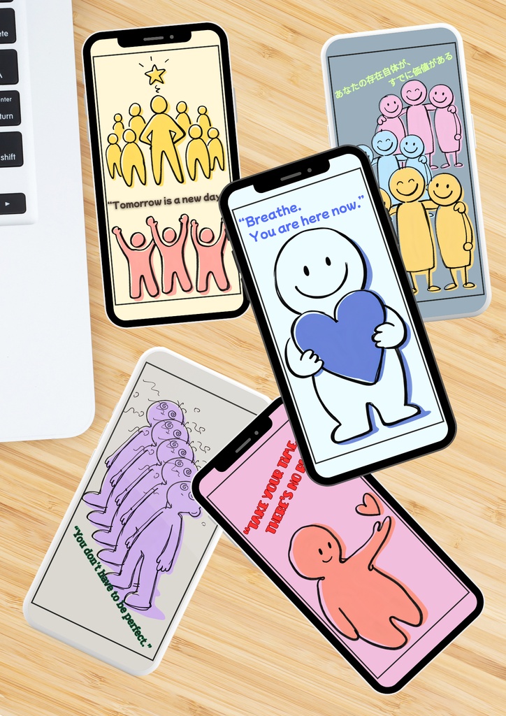 【Canva】Healing Words.（癒しの言葉）スマホ壁紙② 