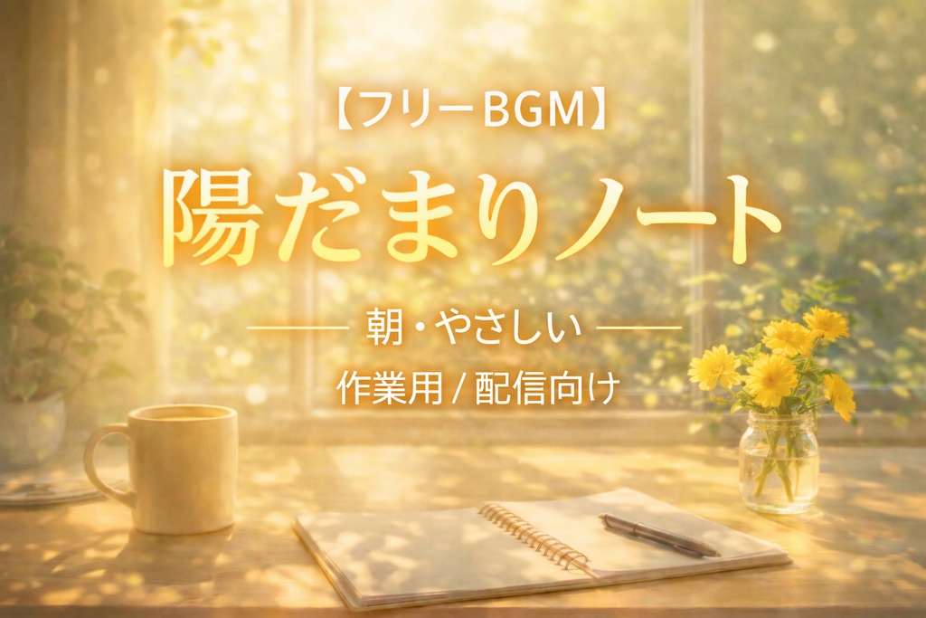 陽だまりノート｜朝・やさしい・作業用・配信向け