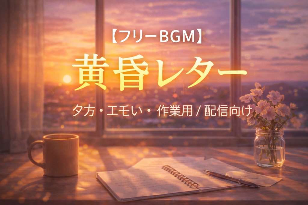 【フリーBGM】黄昏レター｜夕方・エモい・作業用・配信向け