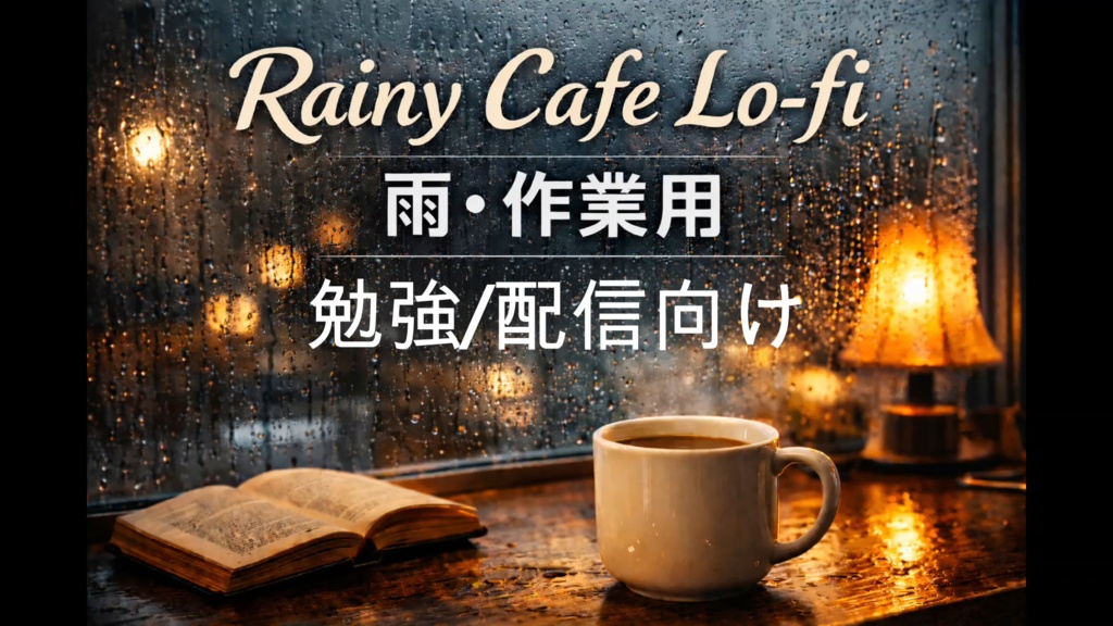 【作業用BGM】Rainy Cafe Lo-fi｜勉強・集中・配信向け