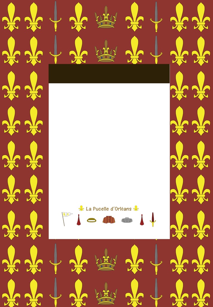 メモ帳：ジャンヌダルク列聖100周年記念グッズ