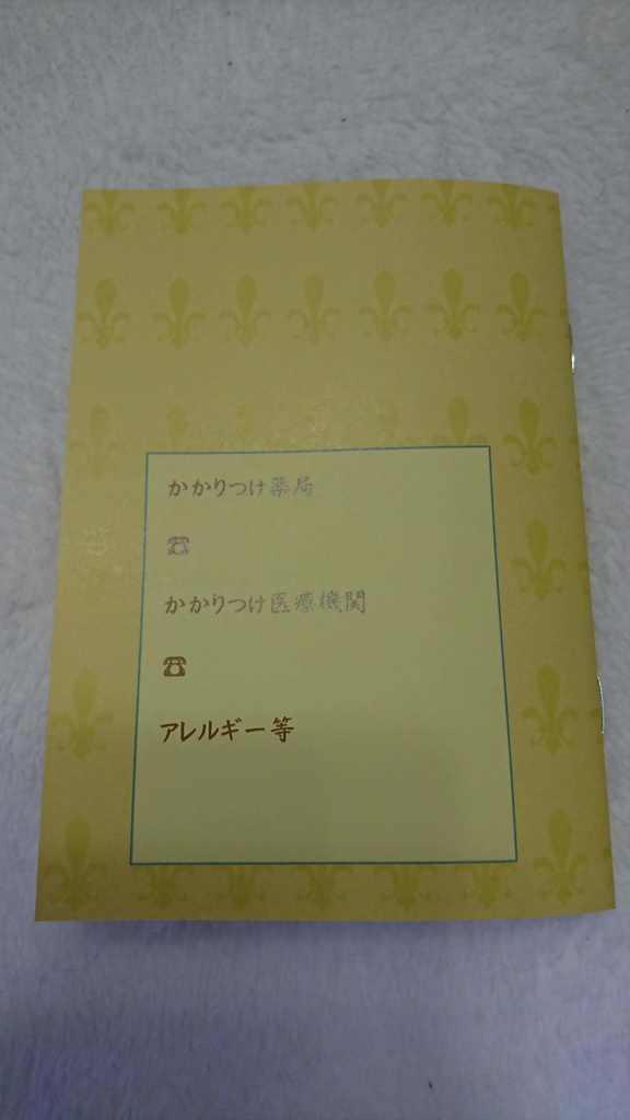 ロレーヌ十字おくすり手帳