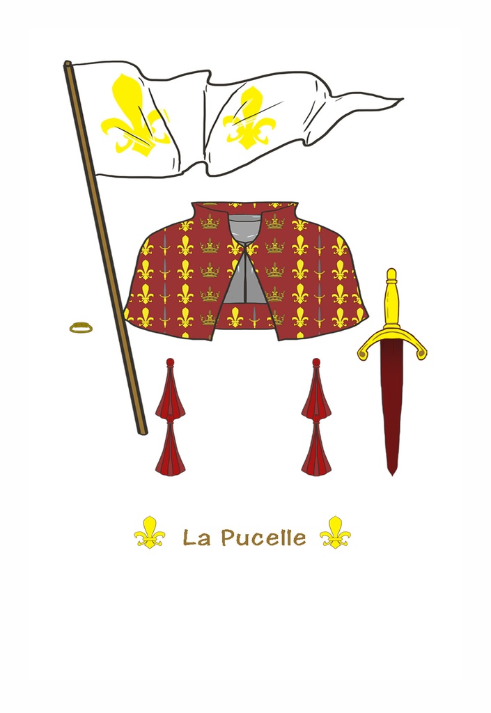 ポストカード:ジャンヌダルク列聖100周年記念グッズ