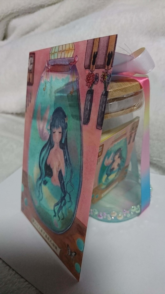 瓶入り人魚クリアホログラムポストカード
