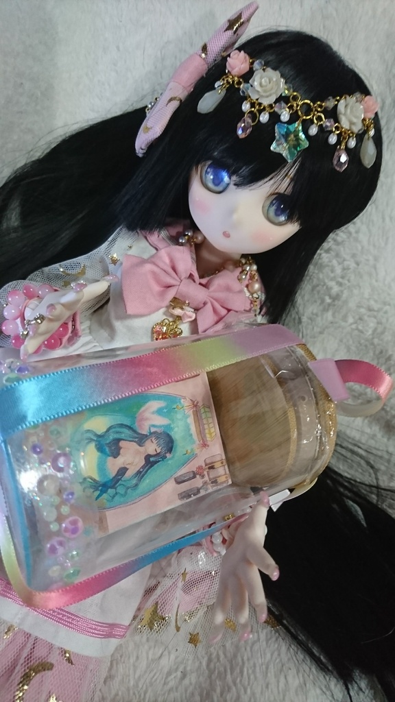 瓶入り豆本「瓶入リ人魚ヲ値段応相談」:瓶入りラッピングつき