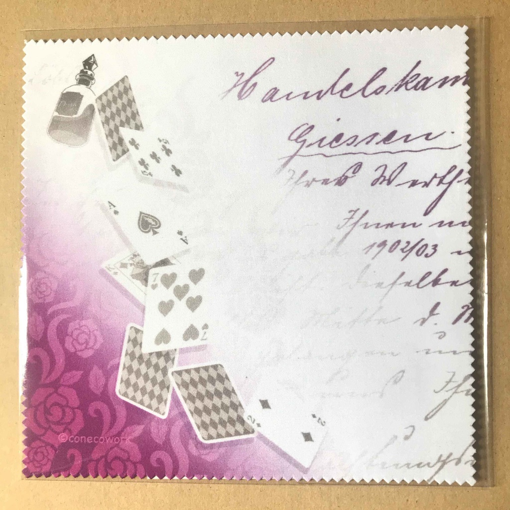 めがね拭き・ふしぎの国のクロス(ピンク/ブルー/パープル)マイクロファイバークロス