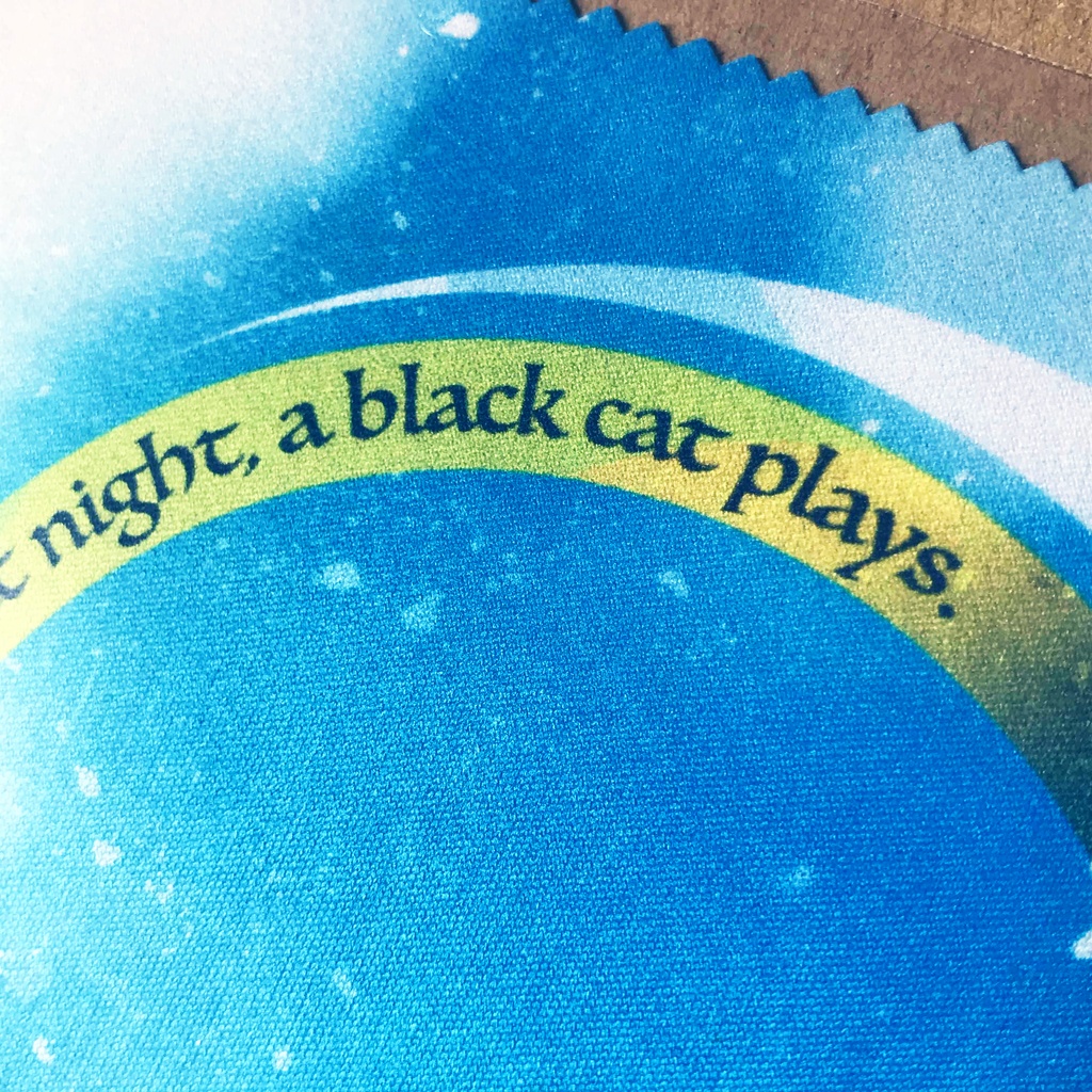 【再販】めがね拭き・黒猫の戯れ(Moonlit night)マイクロファイバークロス