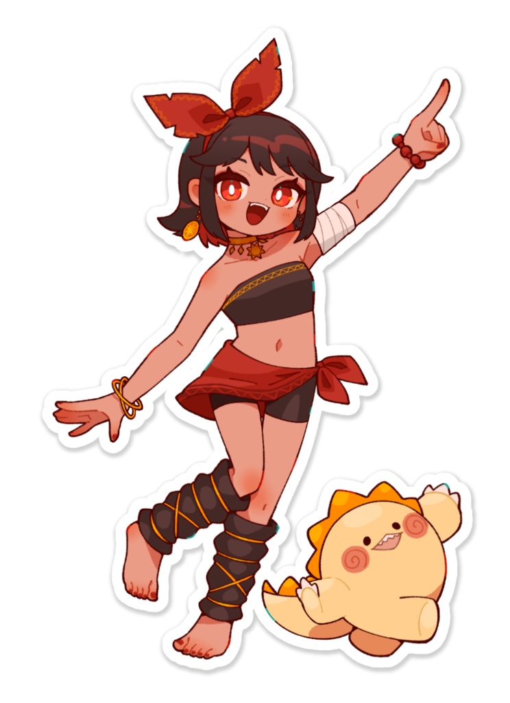 ババンバおてんとアクリルスタンド（イラスト：カノコ様）