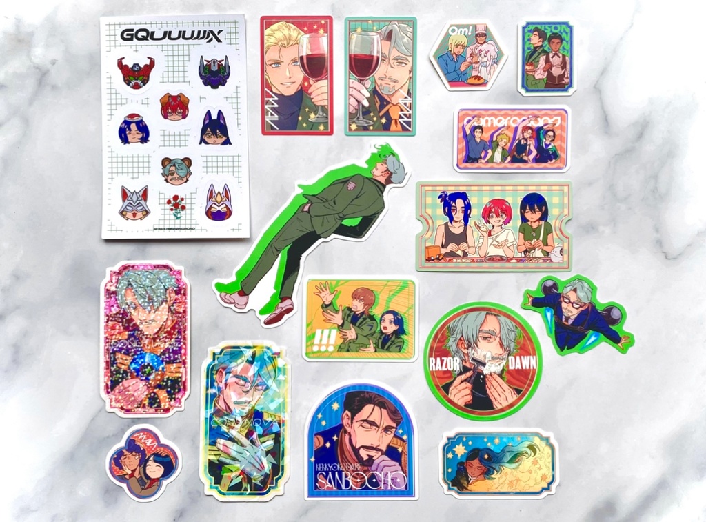 【GQX 𝗌𝗍𝗂𝖼𝗄𝖾𝗋 𝗌𝖾𝗍】GQX ステッカーセット
