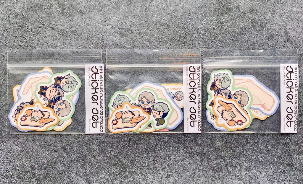 【GQX 𝗌𝗍𝗂𝖼𝗄𝖾𝗋 𝗌𝖾𝗍】ミニオリシャリ&シャリ族ステッカーセット