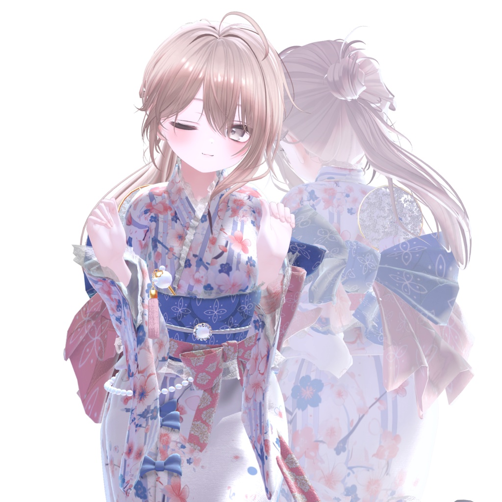 お団子ポニーテール