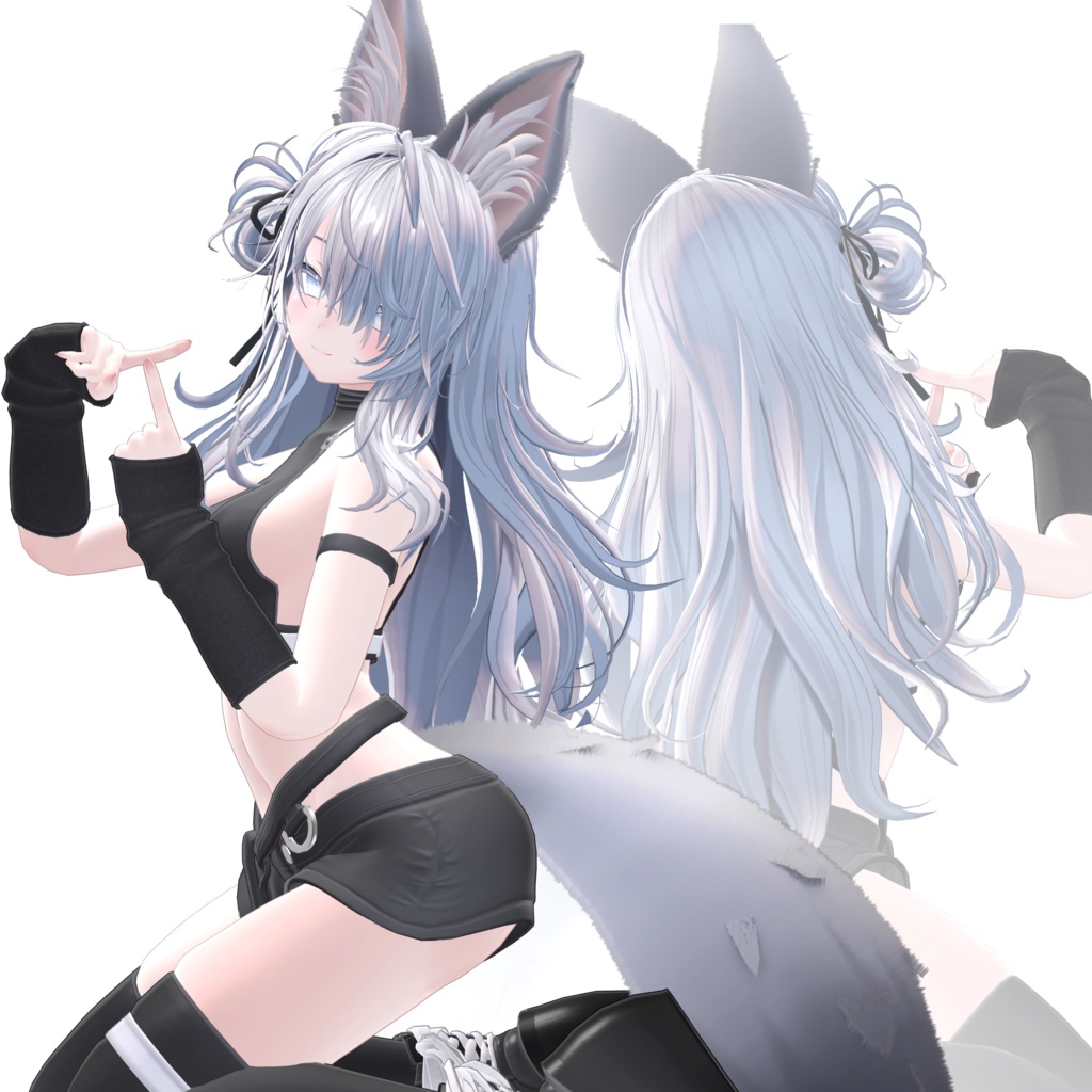 メカクレおおかみヘア