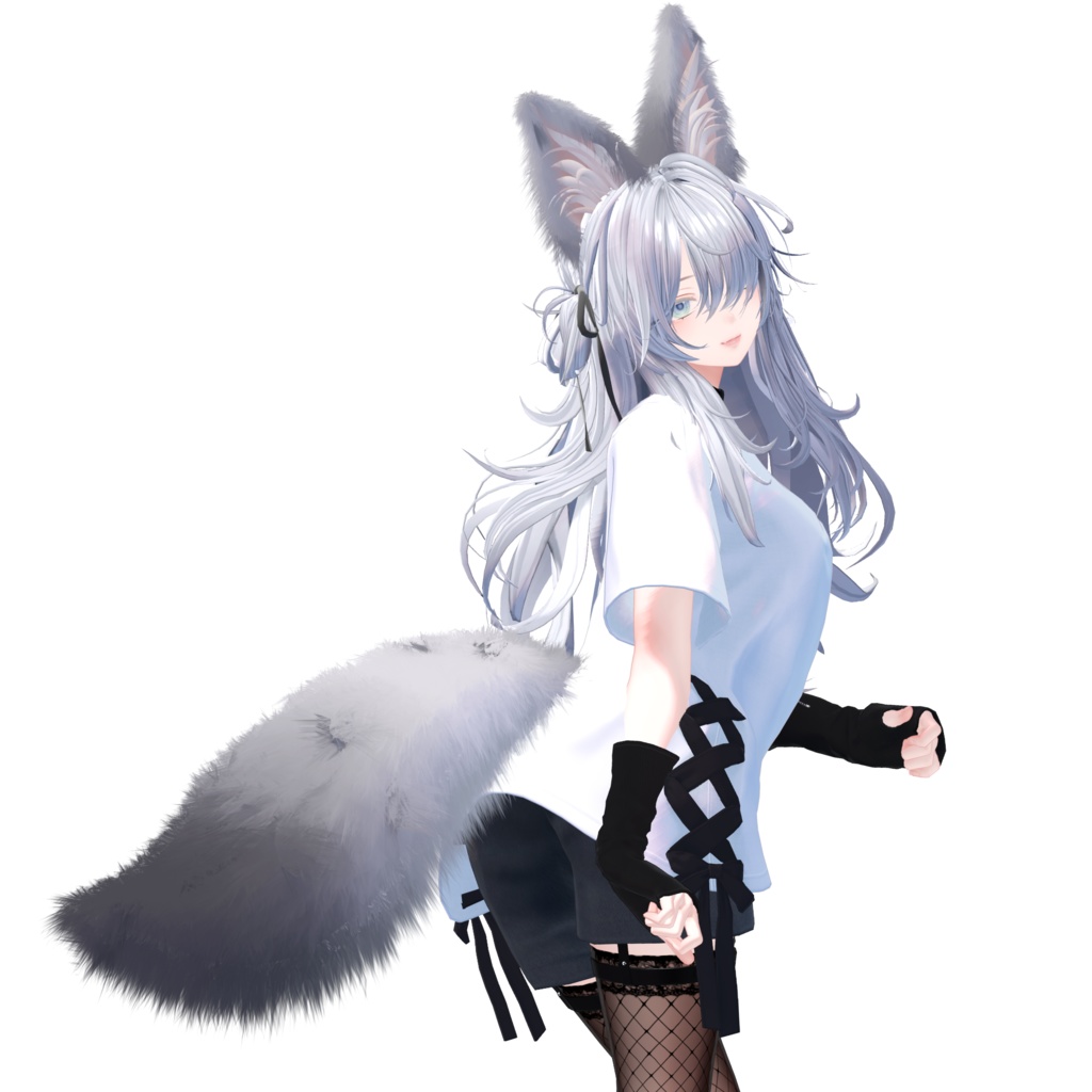 メカクレおおかみヘア