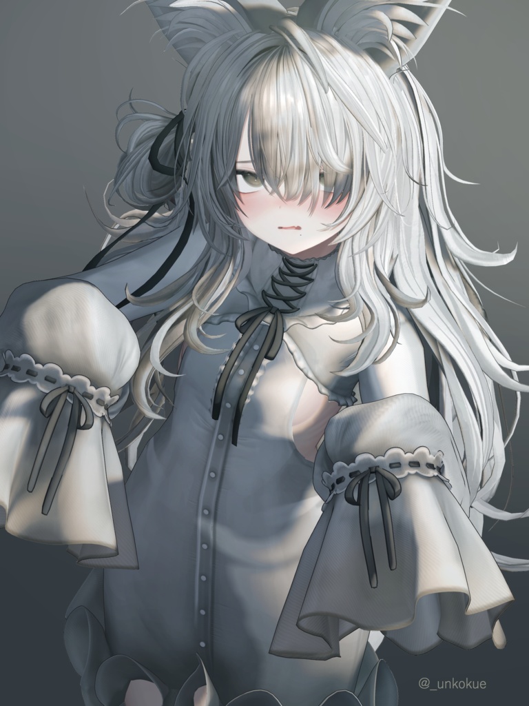 メカクレおおかみヘア