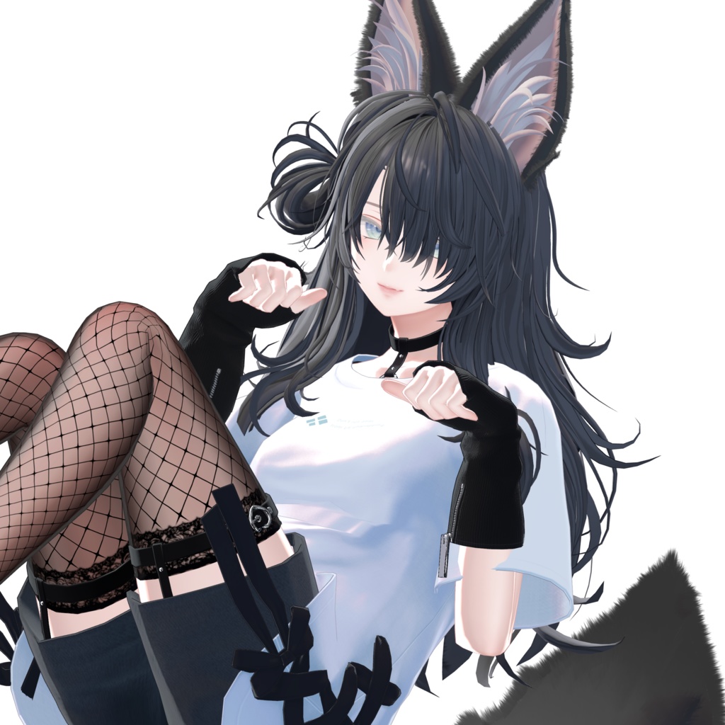 メカクレおおかみヘア