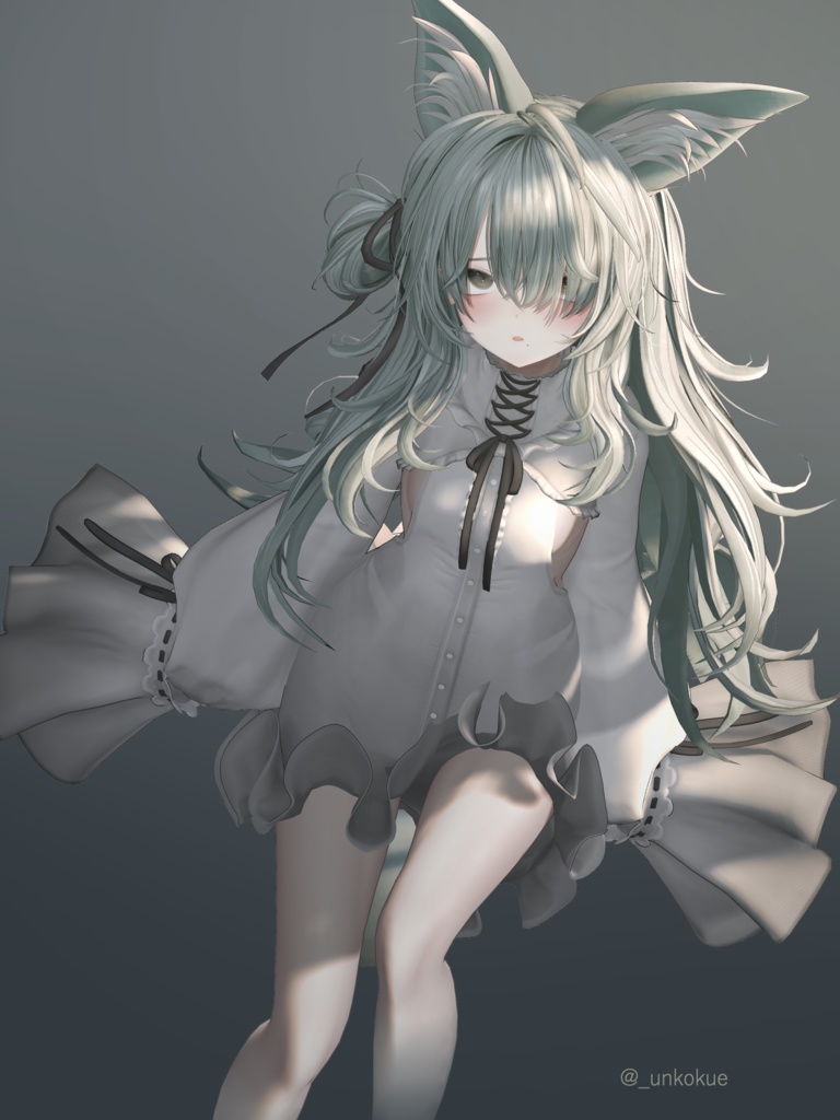 メカクレおおかみヘア