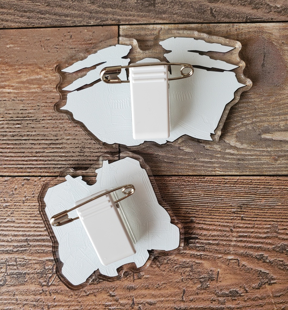 アクリルクリップバッジ