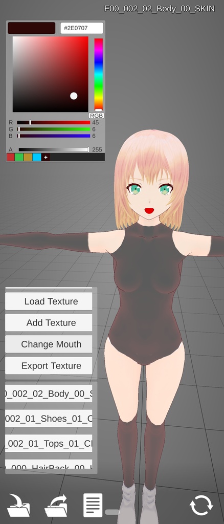 Android用VRoid製vrm着せ替えアプリ(試作)