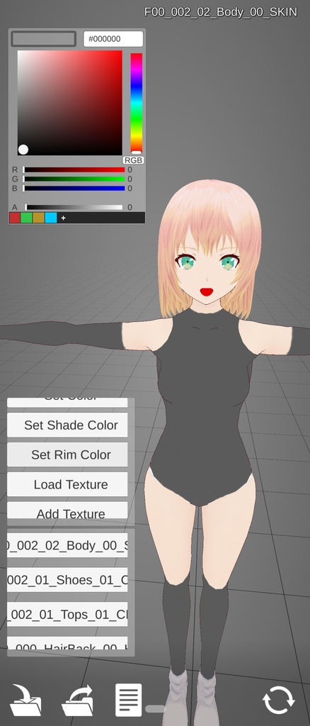 Android用VRoid製vrm着せ替えアプリ(試作)