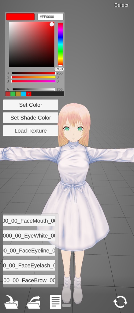 Android用VRoid製vrm着せ替えアプリ(試作)