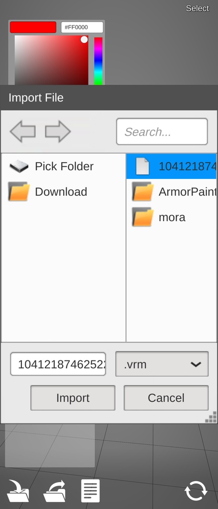 Android用VRoid製vrm着せ替えアプリ(試作)
