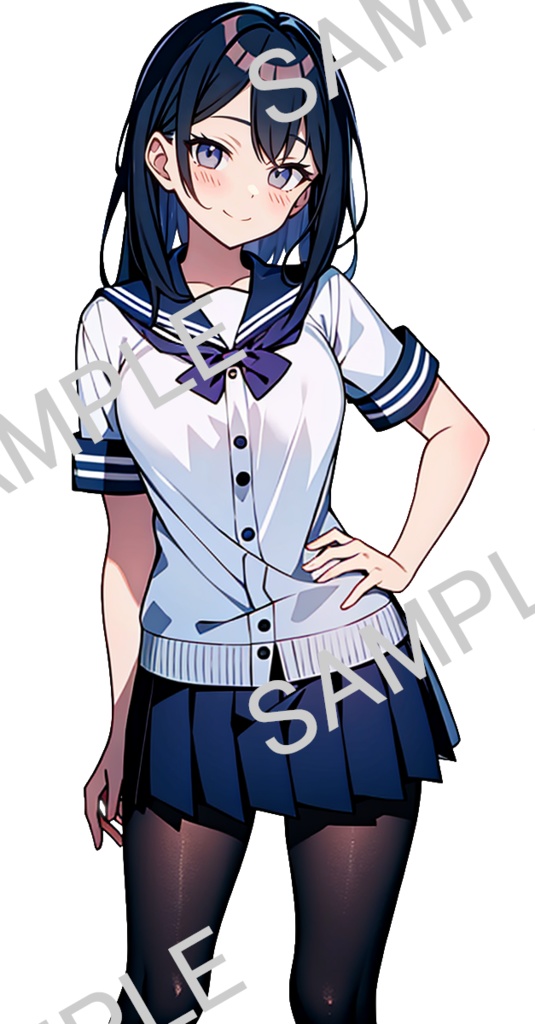 立ち絵/背景素材 制服女子/廊下