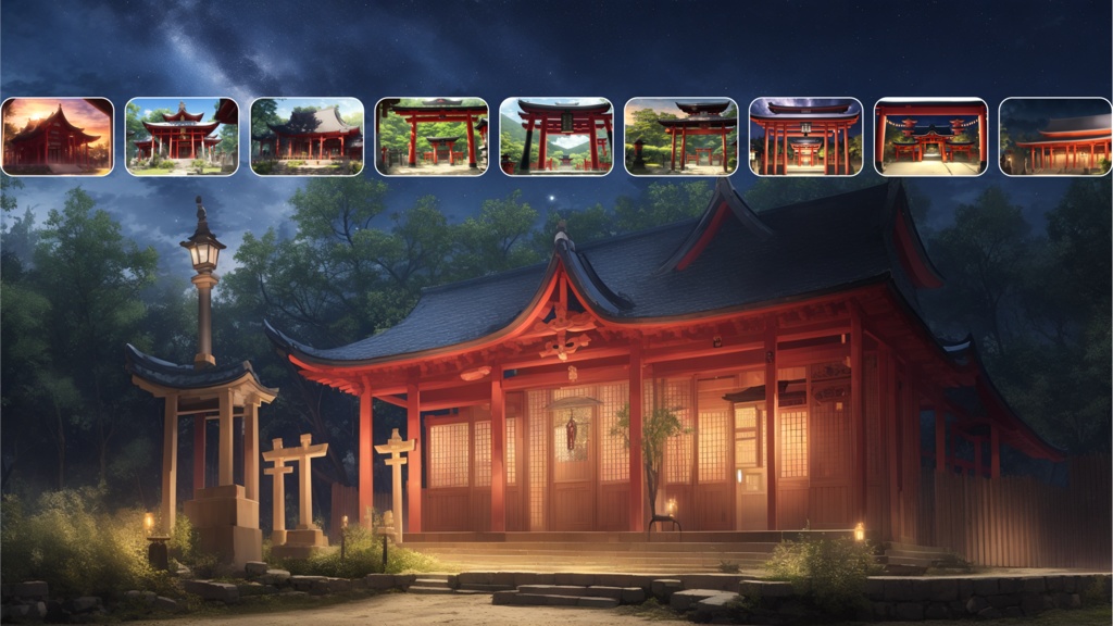 立ち絵/背景素材 巫女/神社・鳥居