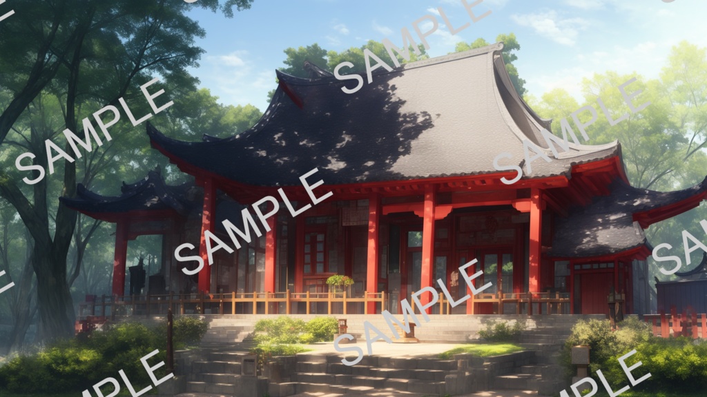 立ち絵/背景素材 巫女/神社・鳥居