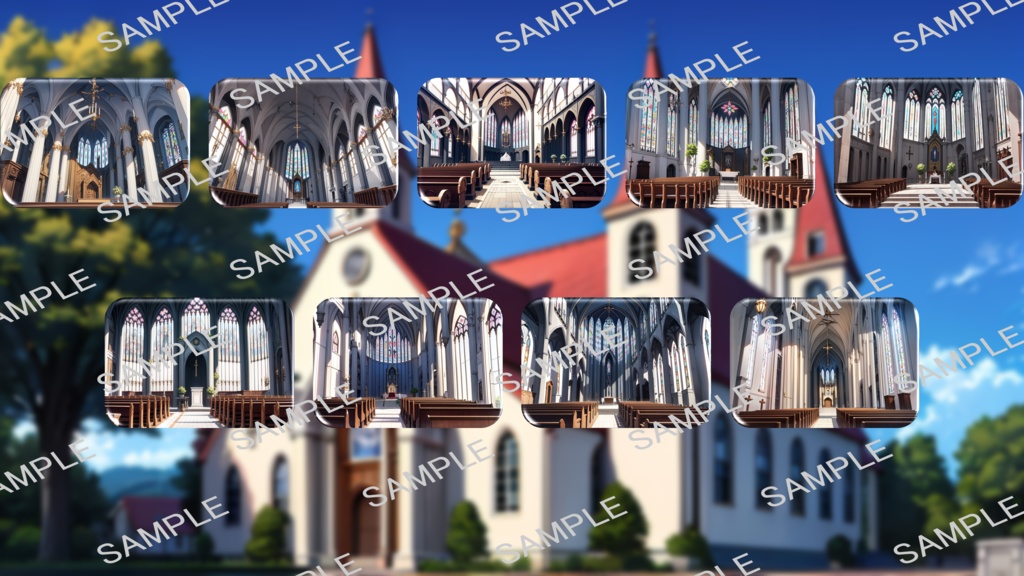 立ち絵/背景 シスター・修道女姉妹/教会