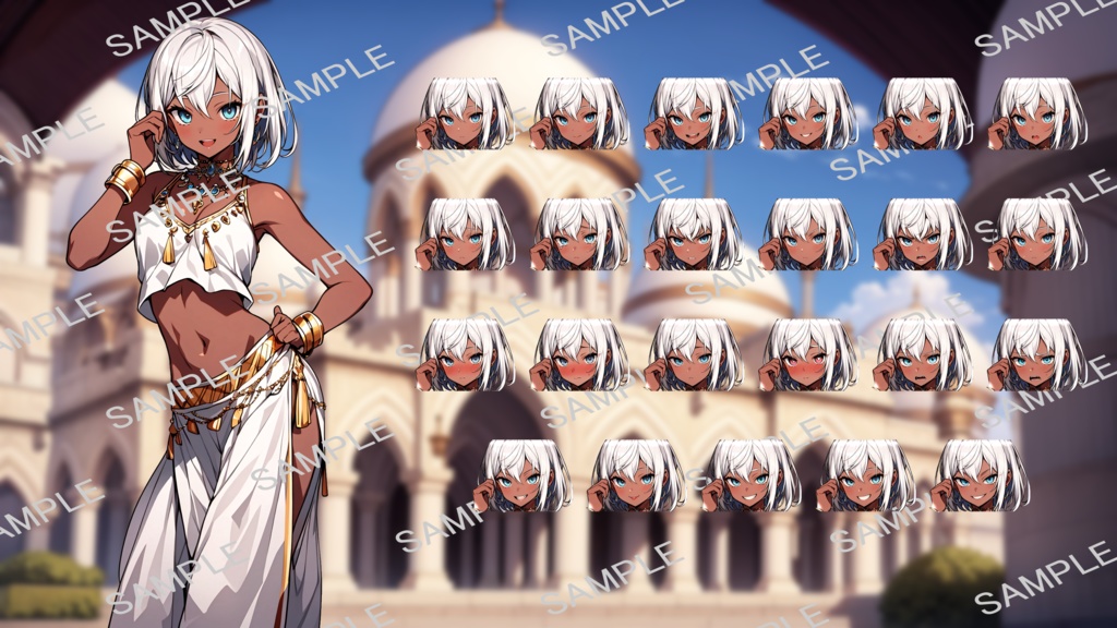 立ち絵/背景 褐色肌の踊り子/アラビアン