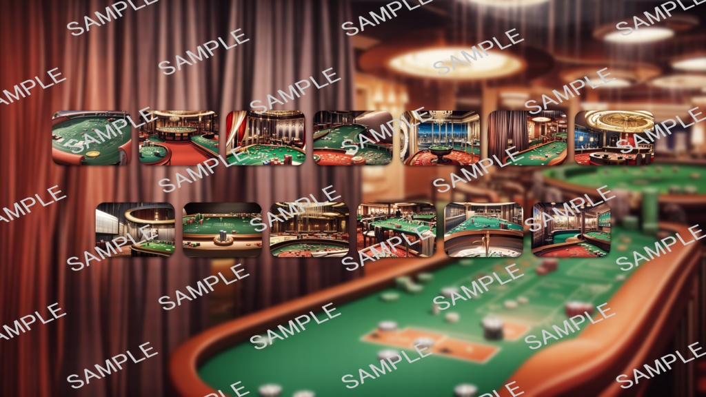 立ち絵/背景素材 バニーガール/カジノ