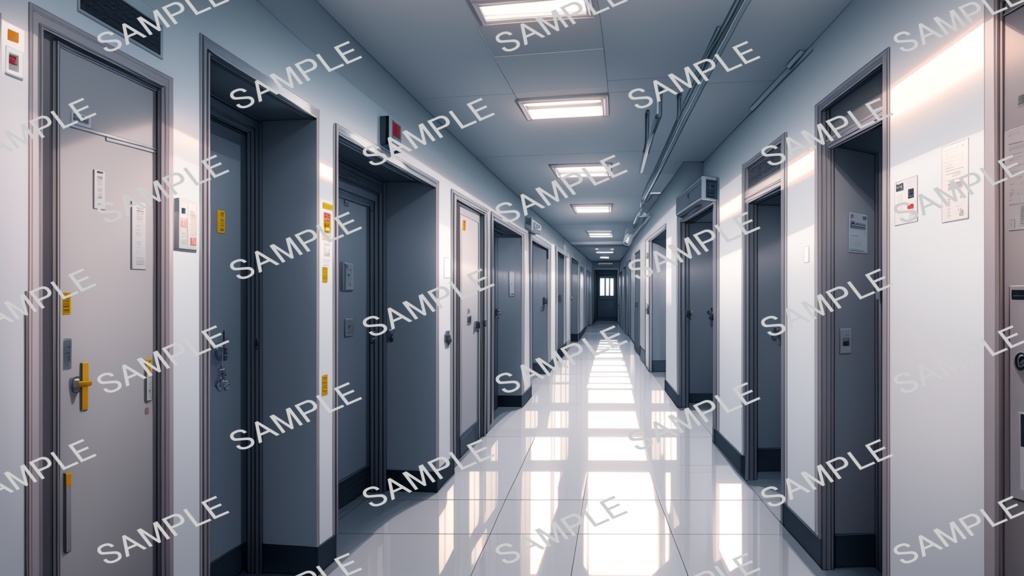 【無料版あり】立ち絵/背景 中性的な医者・研究員/病院・病室・手術室