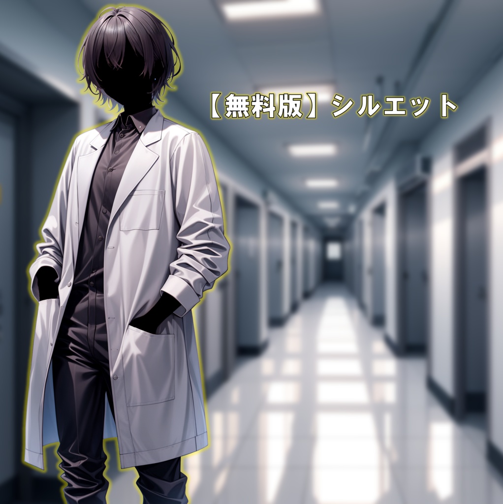 【無料版あり】立ち絵/背景 中性的な医者・研究員/病院・病室・手術室