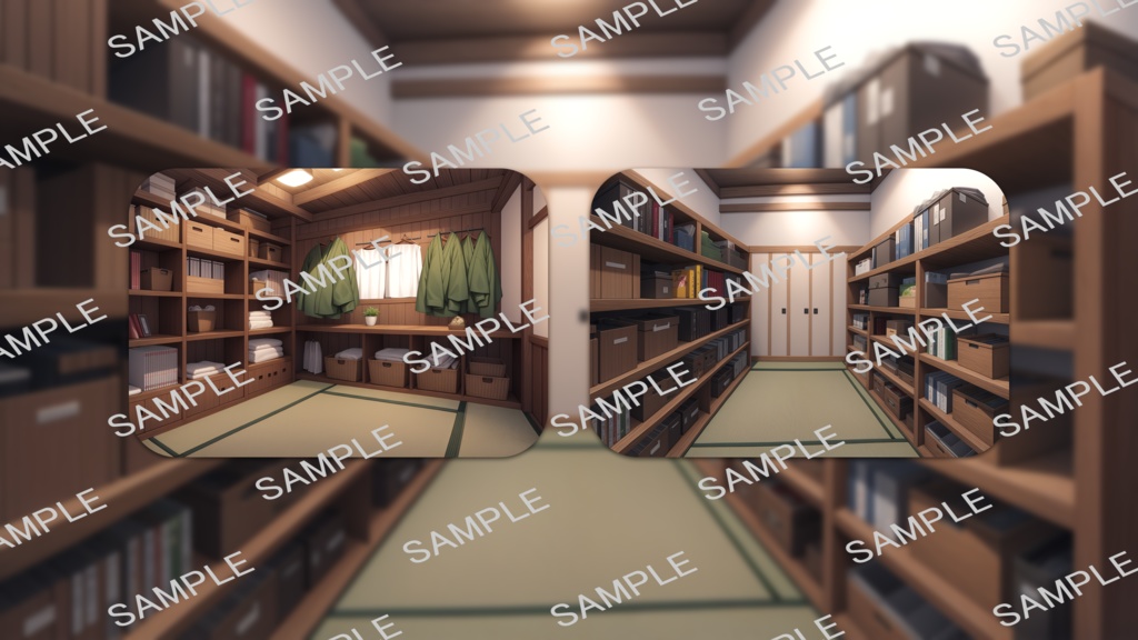 立ち絵/背景 狐巫女/神社・和室・物置(昼夜夕差分あり)