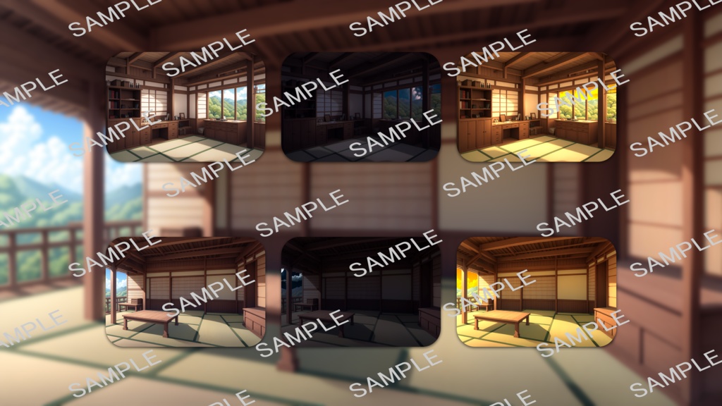 立ち絵/背景 狐巫女/神社・和室・物置(昼夜夕差分あり)