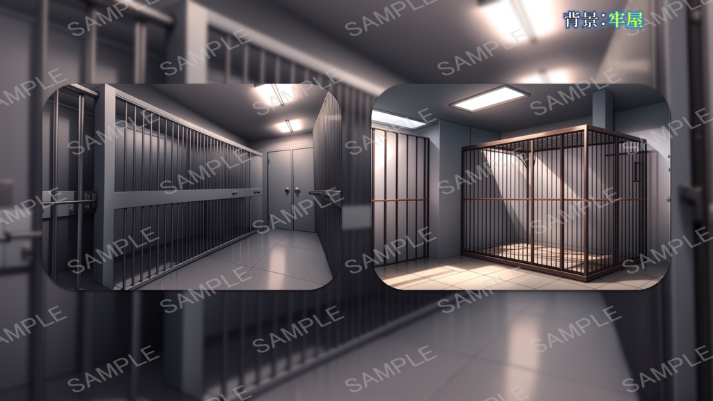 【無料版あり】立ち絵/背景 フリルドレスのお嬢様・令嬢/書斎・図書室・洋館の廊下(時間別差分あり)+牢屋